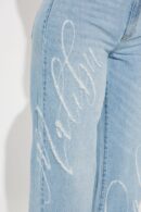 Jeans Rectos Rasgados con Estampa 'Malibu California'
