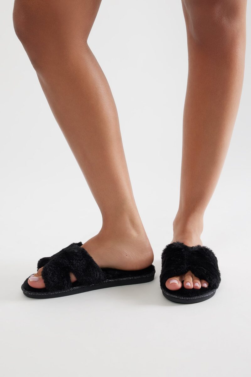Pantuflas Abiertas de Piel Sintética Suave - Image 4