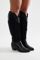 Botas de Vaquero con Tacón Medio y Punta Afilada
