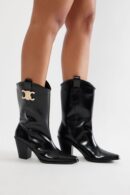 Botas Vaqueras con Tacón y Detalle Metálico