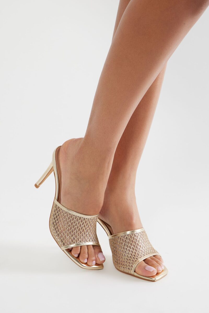 Sandalias Altas Metálicas con Detalles de Brillo - Image 4