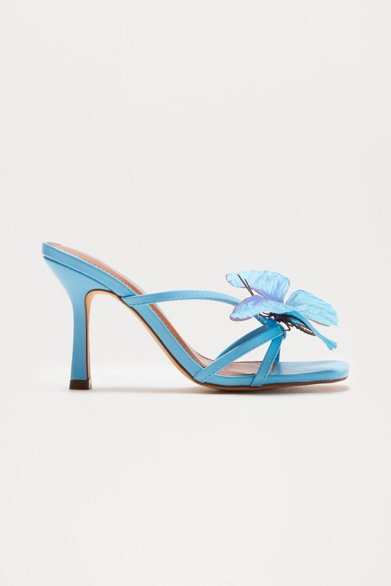 Zapatos de Tacón Alto con Aplicación de Mariposa 3D - Image 4