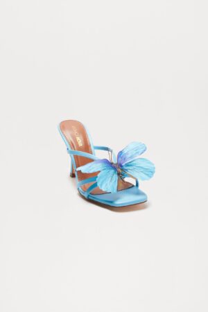 Zapatos de Tacón Alto con Aplicación de Mariposa 3D