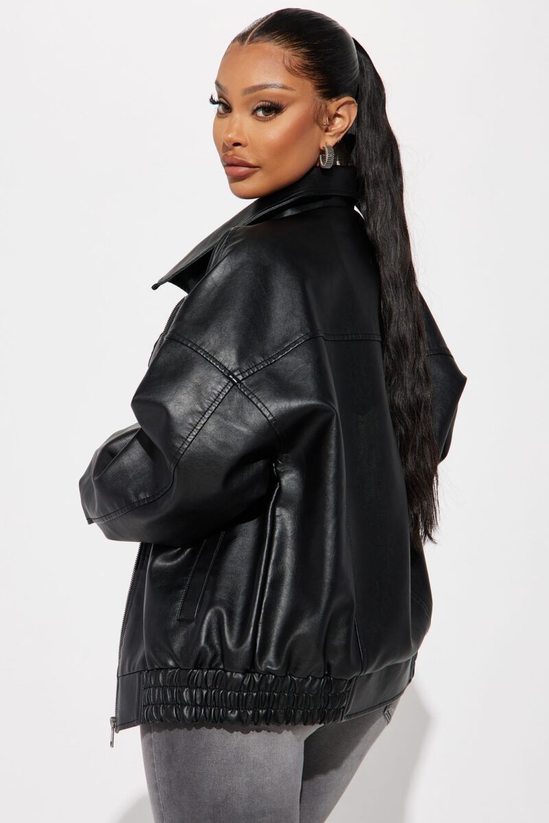 Campera Oversize de Cuero Ecológico - Moda Urbana - Image 3