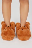 Pantuflas de Oso Tierno y Acurrucable - Morado