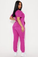 Conjunto de Uniforme Médico Elástico con Pantalón Jogger