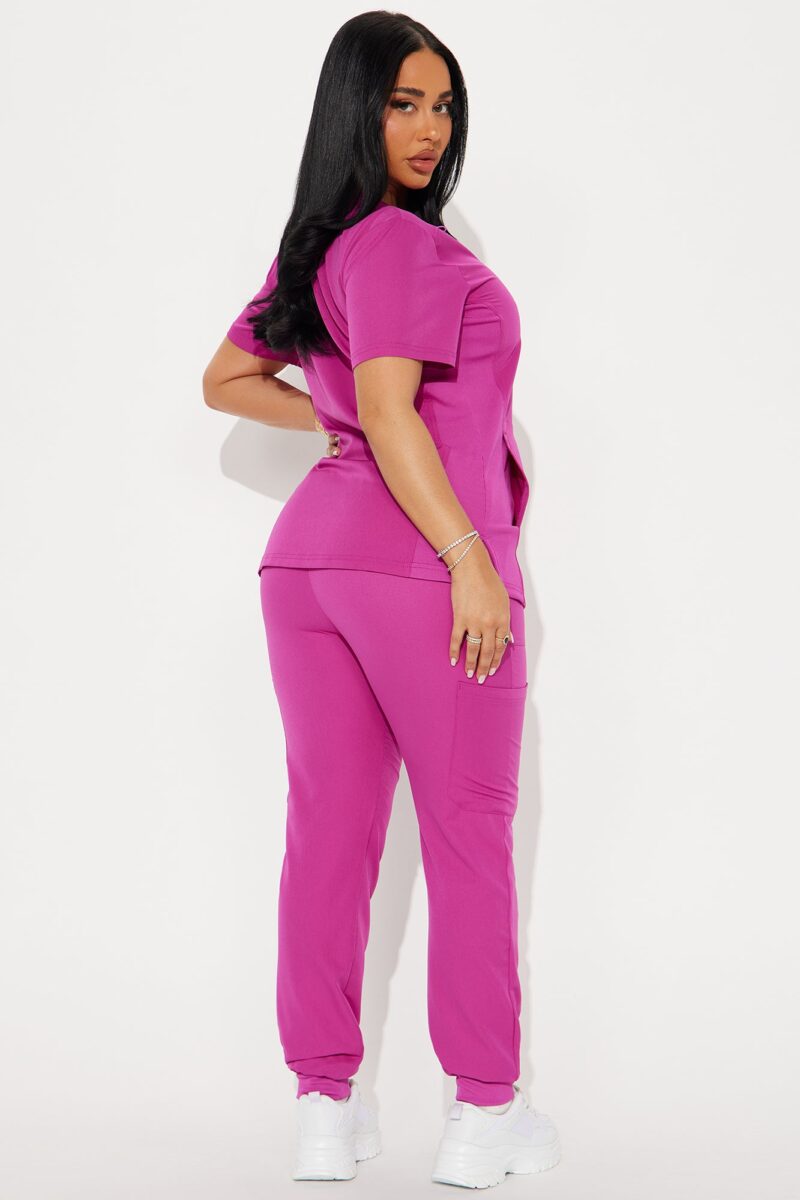 Conjunto de Uniforme Médico Elástico con Pantalón Jogger - Image 6
