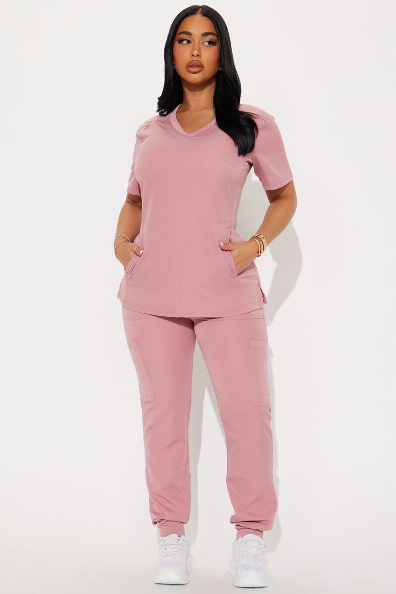 Conjunto de Uniforme Médico Elástico con Pantalón Jogger - Image 7