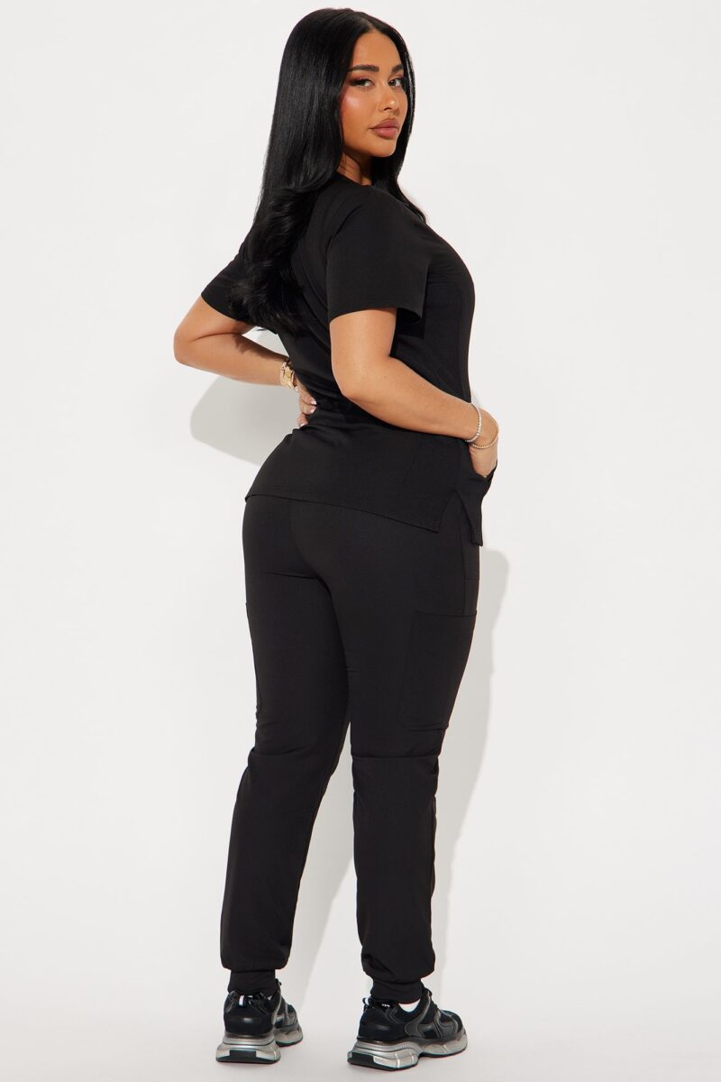 Conjunto de Uniforme Médico Elástico con Pantalón Jogger - Image 3