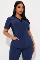 Conjunto de Uniforme Médico Bicolor con Joggers Ajustables