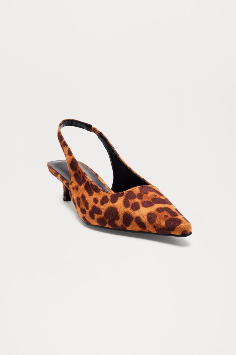 Zapatos de Tacón Bajo Estilo Gatito con Hebilla Ajustable - Leopardo - Image 3