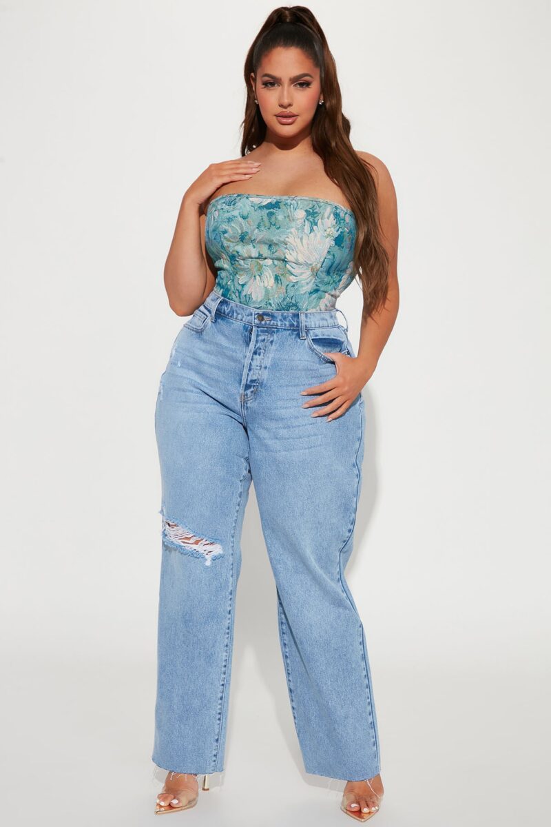 Jeans Rectos Estilo 90's con Rotos - Lavado Medio - Image 8