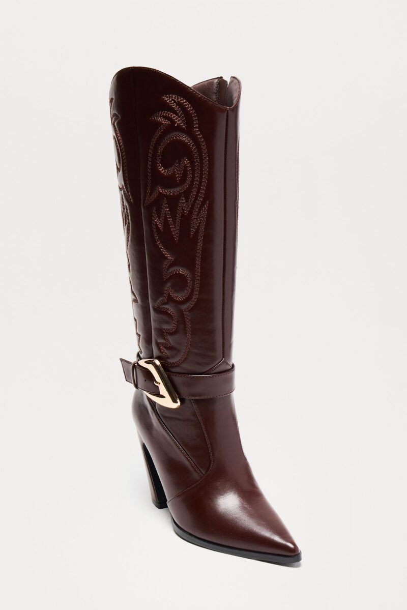Botas de Vaquero Altas con Tacón y Detalles Metálicos - Image 7