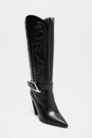 Botas de Vaquero Altas con Tacón y Detalles Metálicos