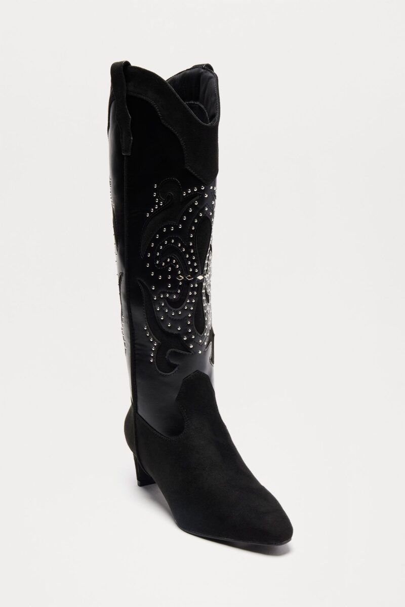 Botas Vaqueras Altas con Detalles de Tachas - Image 7