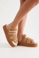Sandalias de Plataforma Casual con Forro de Piel Sintética
