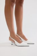 Zapatos de Tacón Medio Estilo Slingback con Textura de Cocodrilo