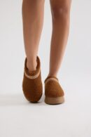Botines Sherpa con Plataforma Baja en Marrón