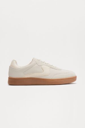 Zapatillas Urbanas con Cordones - Beige