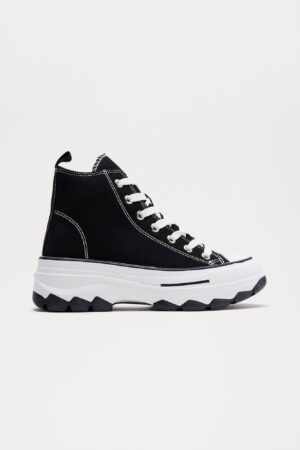 Zapatillas Deportivas con Plataforma y Detalle de Cordones