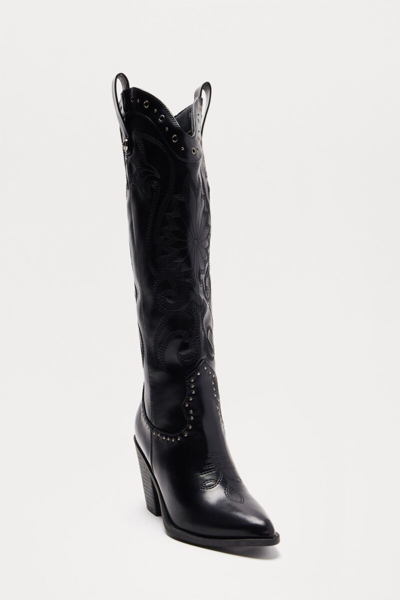 Botas Vaqueras con Tachuelas y Tacón Alto - Image 3
