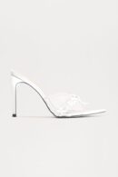 Sandalias de Tacón con Moño - Blanco