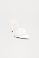 Sandalias de Tacón con Moño - Blanco