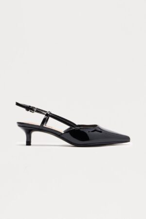 Zapatos de Tacón Bajo Estilo Gatito con Correa Trasera