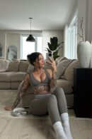 Conjunto Deportivo Sin Costuras Pedaleo Rápido - Gris Carbón