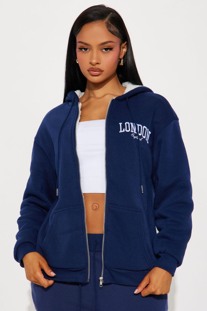 Conjunto Jogger Sherpa de Cierre y Cintura Elástica - Image 12