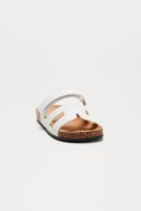Sandalias de Corcho Planas en Blanco