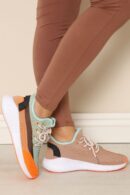 Zapatillas Urbanas Bajas de Encaje en Naranja