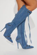 Botas Altas de Denim para Fin de Semana