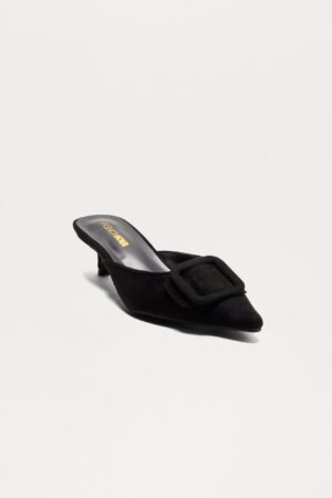 Zapatos de Tacón Bajo Estilo Gatito con Hebilla