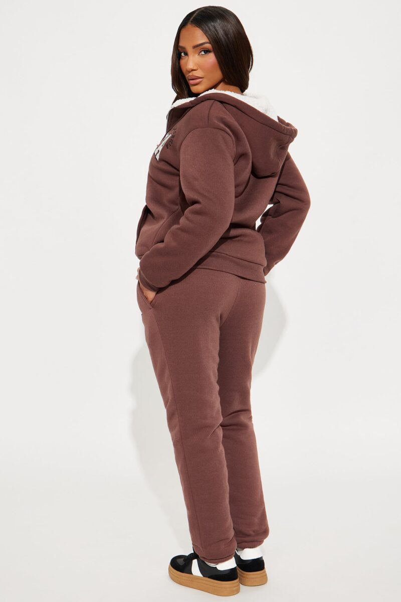 Conjunto Jogger Sherpa de Cierre y Cintura Elástica - Image 5