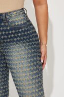 Jeans Ajustados Desgastados con Tiro Alto Vintage