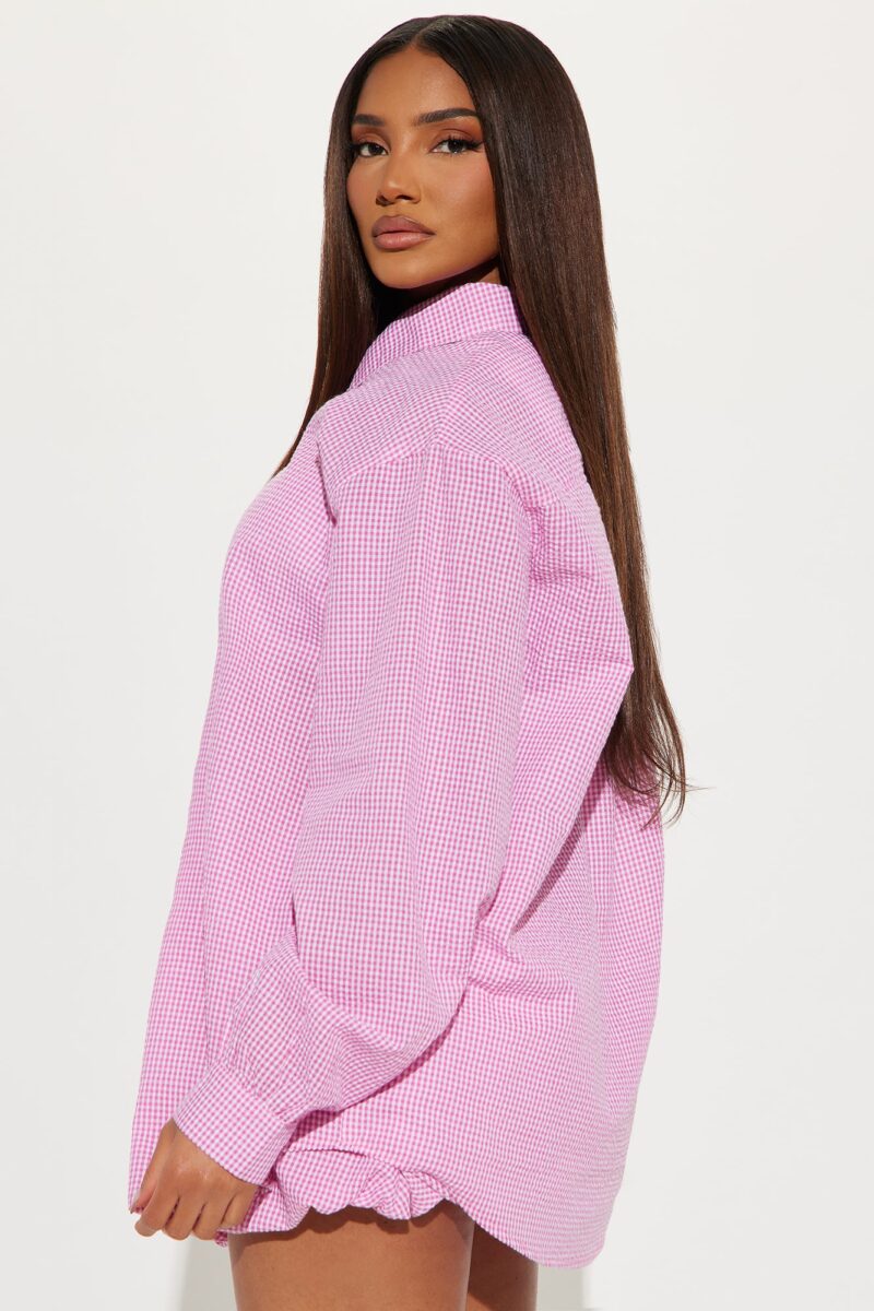 Conjunto de Falda Burbuja y Camisa en Rosa - Image 3