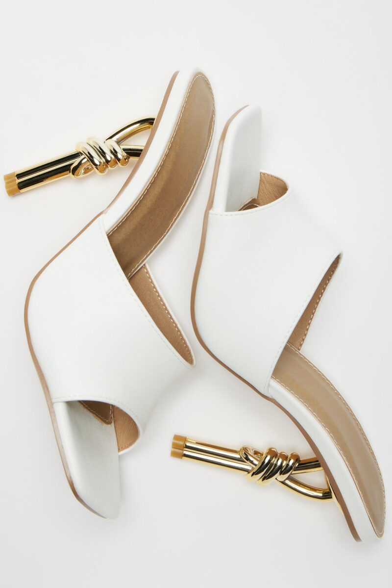 Mules de Tacón Cuadrado y Detalle Nudo - Negro - Image 12