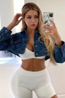 Chaqueta de Jean Ultra Corta en Lavado Medio