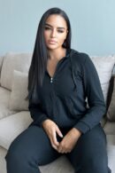 Campera con Capucha y Cierre de Terry Francés